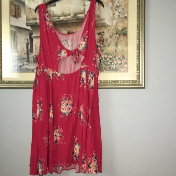 TORRID | PINK TIE-BACK CHALLIS MINI DRESS | SZ 2 - Picture 1 of 3